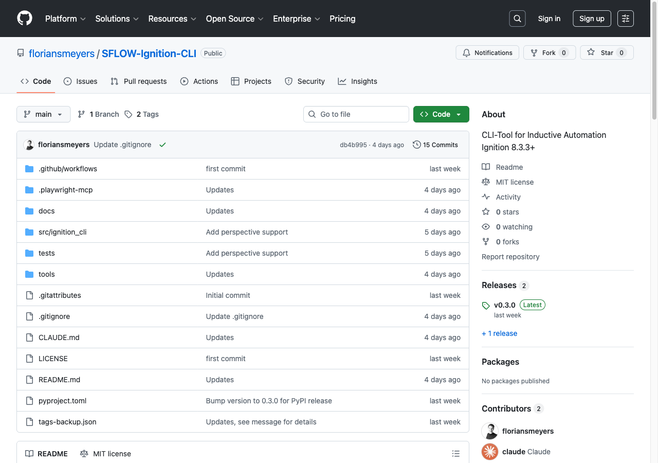 SFLOW-Ignition-CLI GitHub repository
